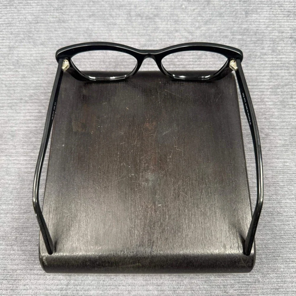SEE Eyewear 1771 Black Eyeglasses Frames Made in France 50-17-135 Cat Eye Y2k